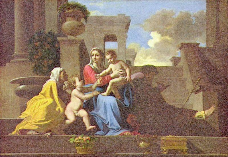 Nicolas Poussin Heilige Familie auf der Treppe France oil painting art